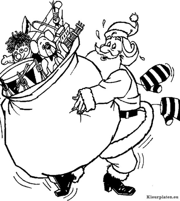 Kerst mannen kleurplaten