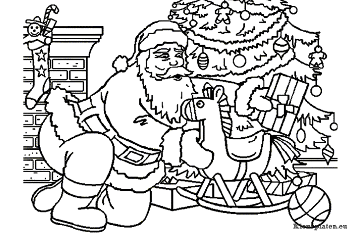 Kerst mannen kleurplaten