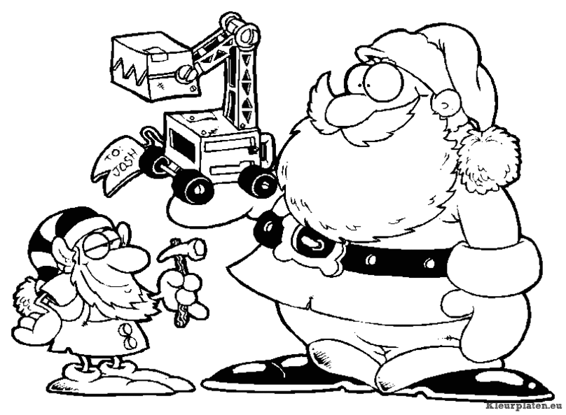 Kerst mannen kleurplaten