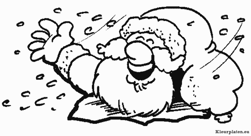 Kerst mannen kleurplaten
