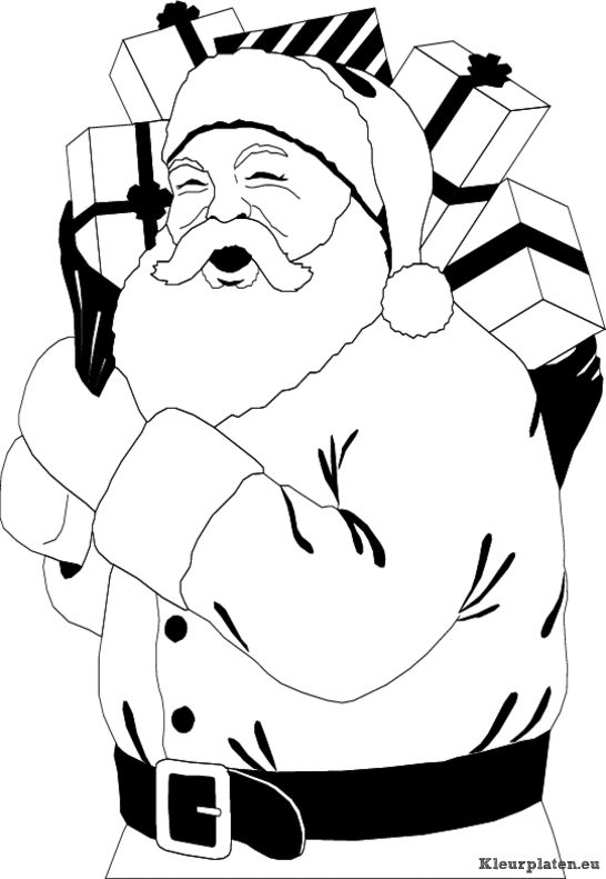 Kerst mannen kleurplaten