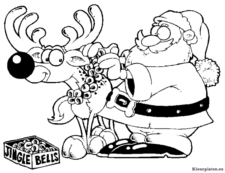 Kerst mannen kleurplaten