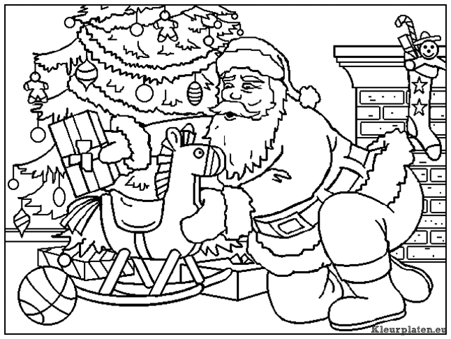 Kerst mannen kleurplaten