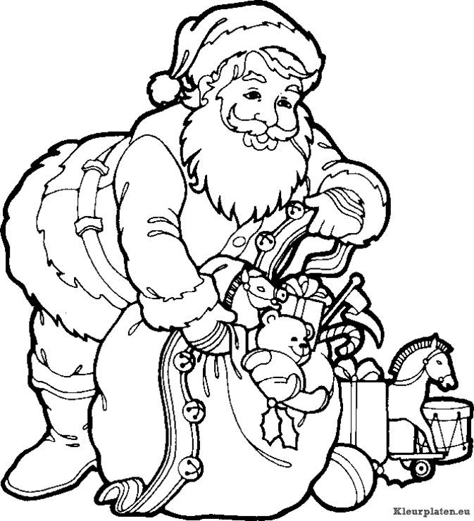 Kerst mannen kleurplaten