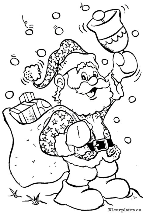 Kerst mannen kleurplaten