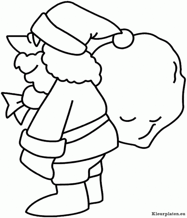 Kerst mannen kleurplaten
