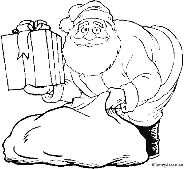 Kerst mannen kleurplaten