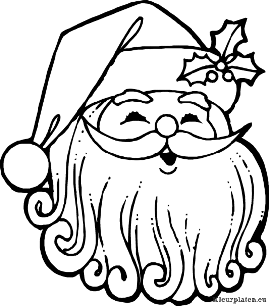Kerst mannen kleurplaten