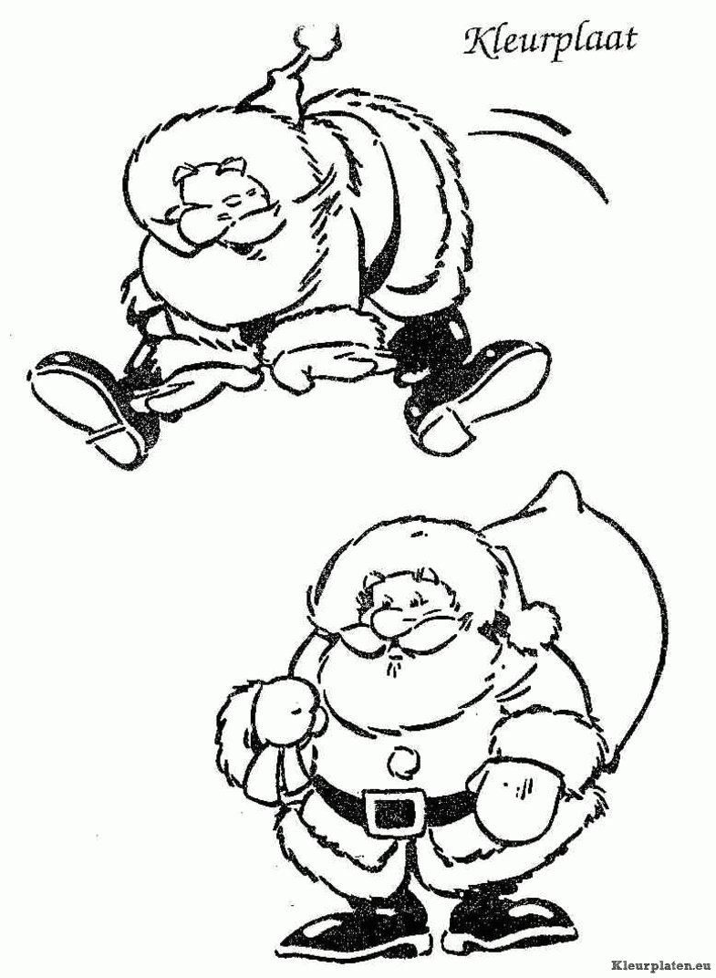 Kerst mannen kleurplaten