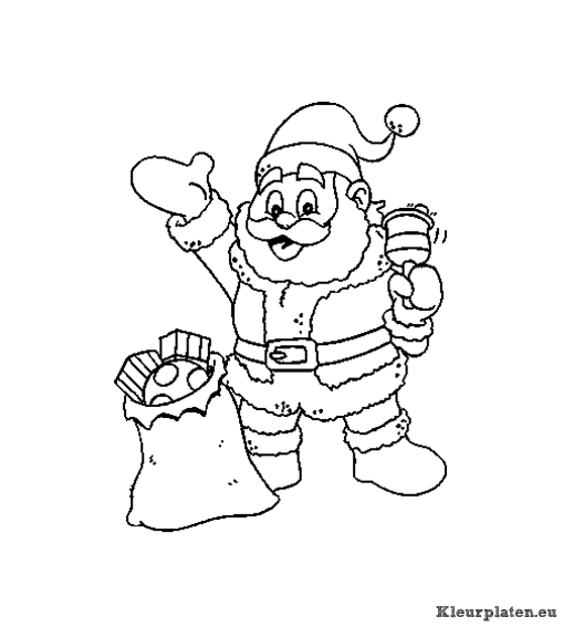 Kerst mannen kleurplaten