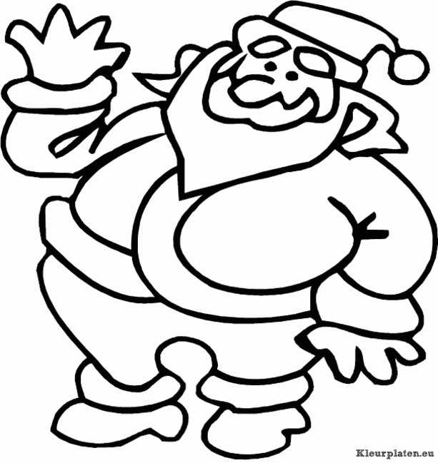 Kerst mannen kleurplaten