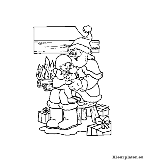 Kerst mannen kleurplaten
