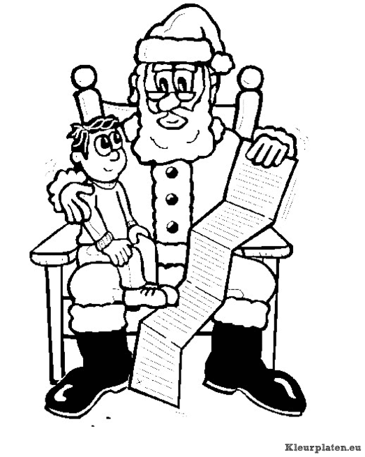 Kerst mannen kleurplaten