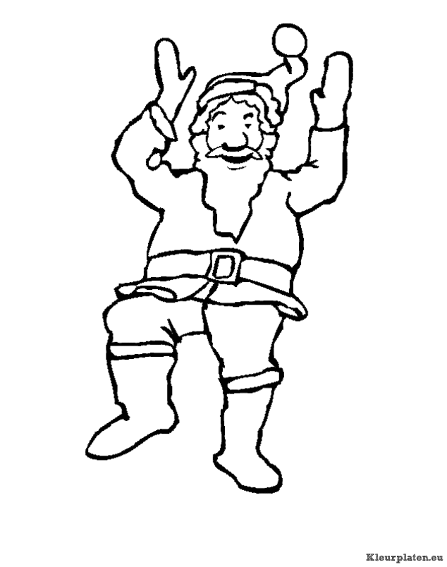 Kerst mannen kleurplaten