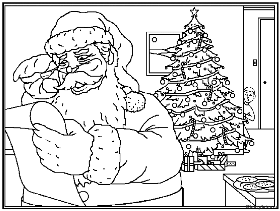 Kerst mannen kleurplaten