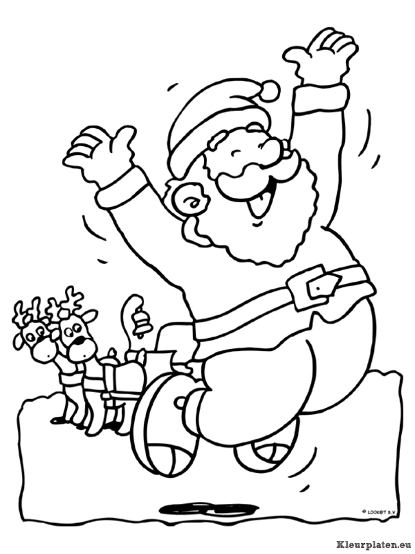 Kerst mannen kleurplaten