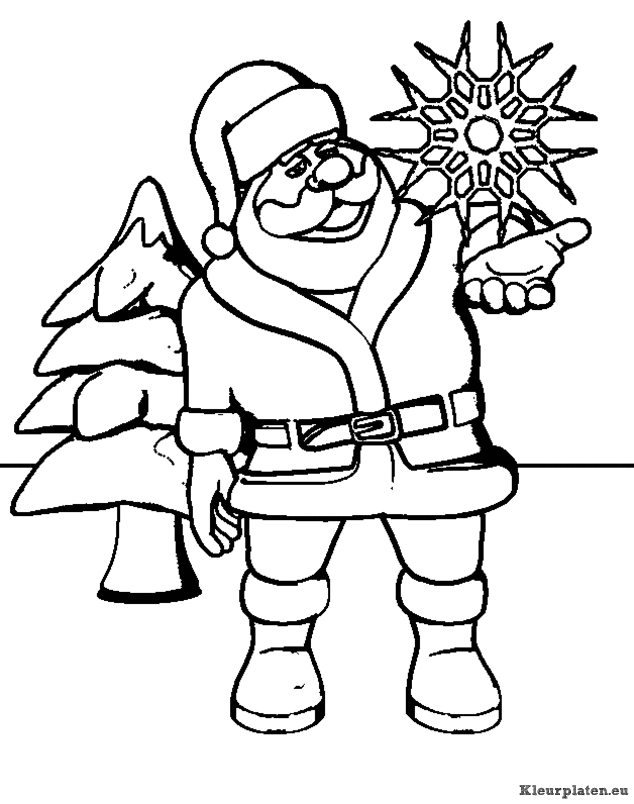 Kerst mannen kleurplaten