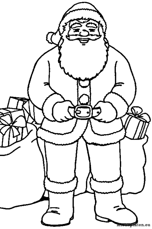 Kerst mannen kleurplaten