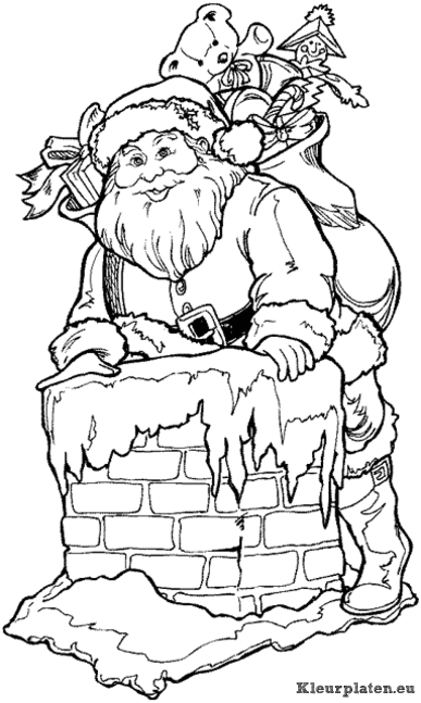 Kerst mannen kleurplaten