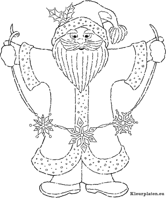 Kerst mannen kleurplaten