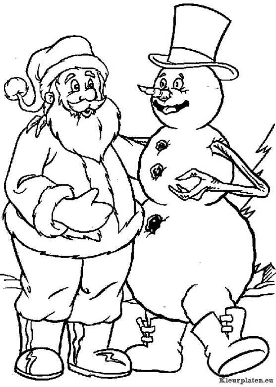 Kerst mannen kleurplaten