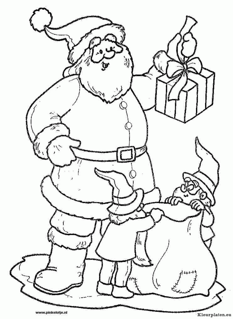 Kerst mannen kleurplaten