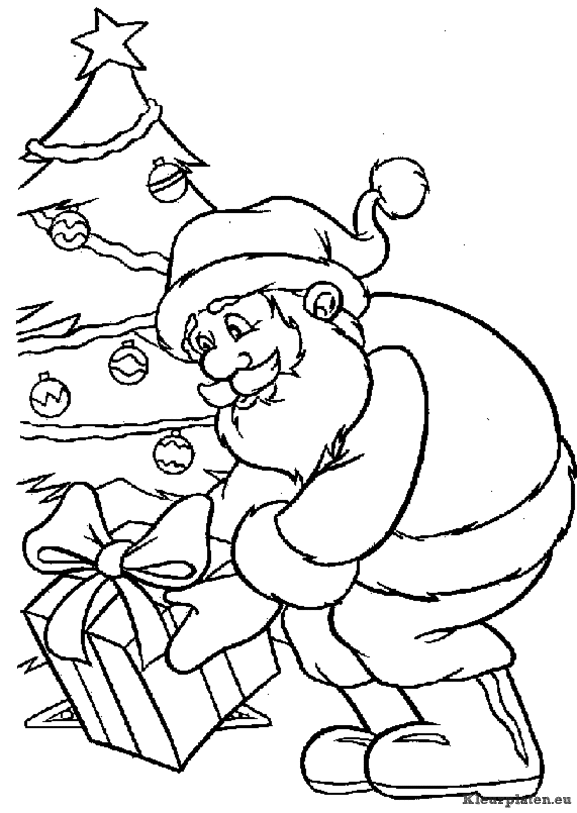 Kerst mannen kleurplaten