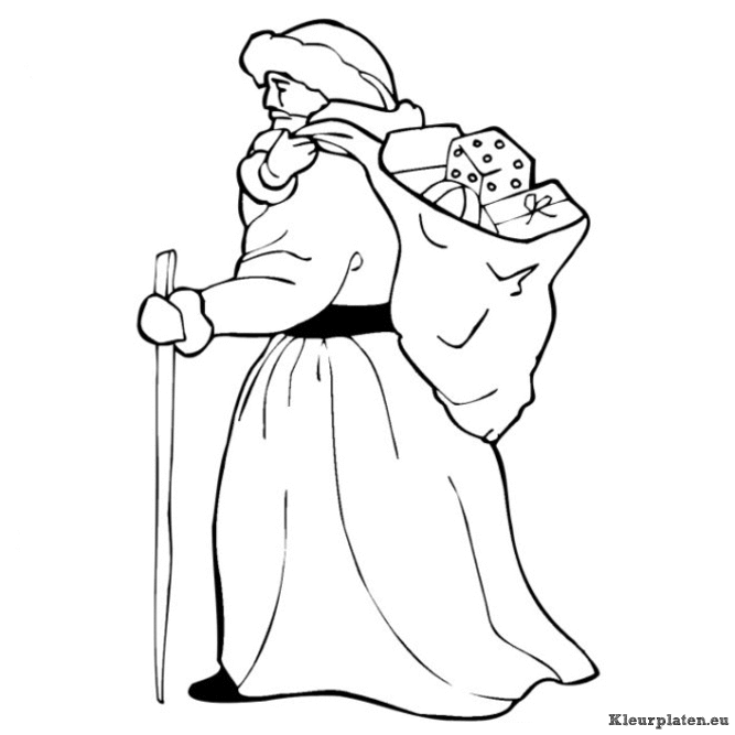 Kerst mannen kleurplaten