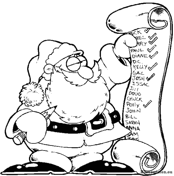Kerst mannen kleurplaten