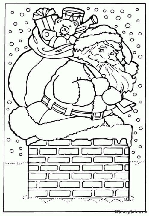 Kerst mannen kleurplaten