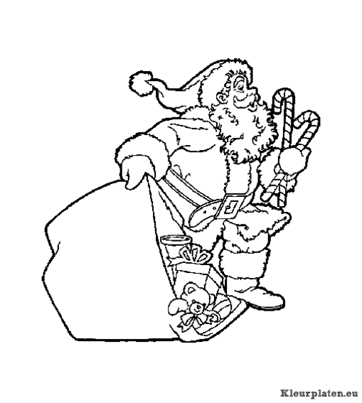 Kerst mannen kleurplaten