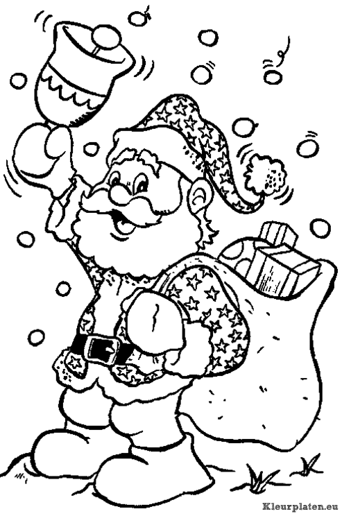 Kerst mannen kleurplaten