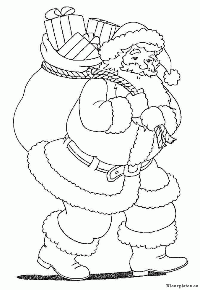 Kerst mannen kleurplaten
