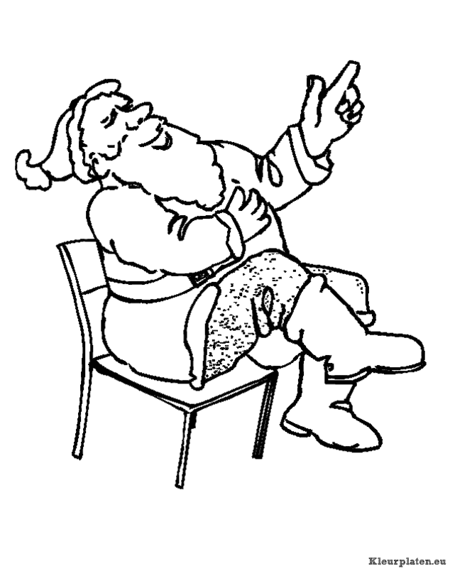 Kerst mannen kleurplaten
