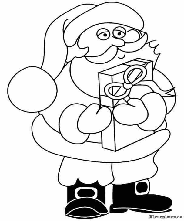 Kerst mannen kleurplaten