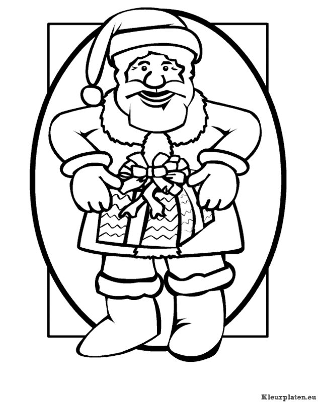 Kerst mannen kleurplaten