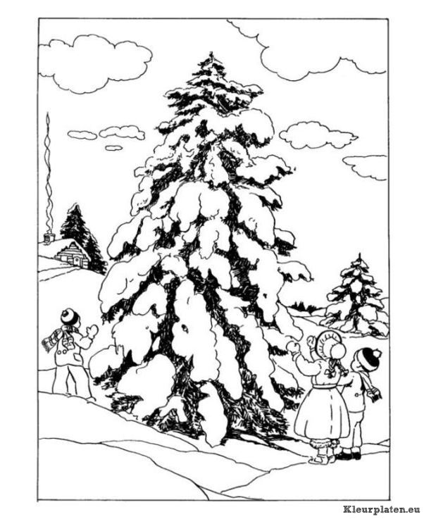 Kerst traditioneel kleurplaten