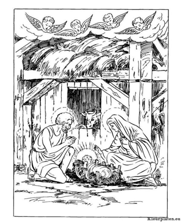 Kerst traditioneel kleurplaten