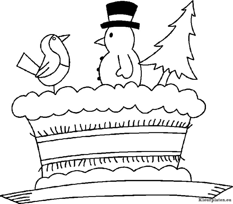 Kerst winter kleurplaten