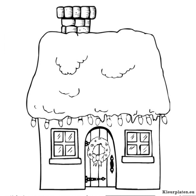 Kerst winter kleurplaten