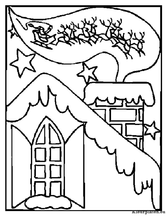 Kerst winter kleurplaten