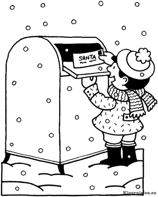Kerst winter kleurplaten