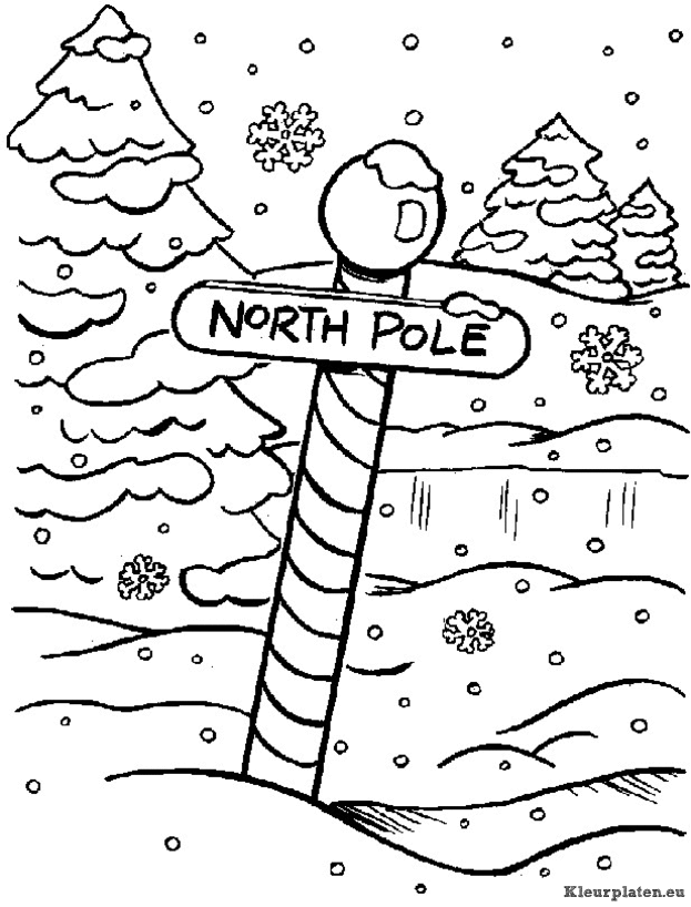 Kerst winter kleurplaten