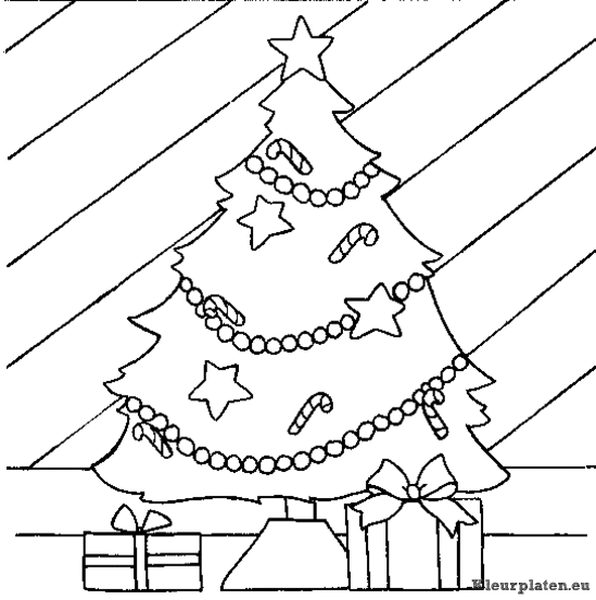 Kerstboom kleurplaten