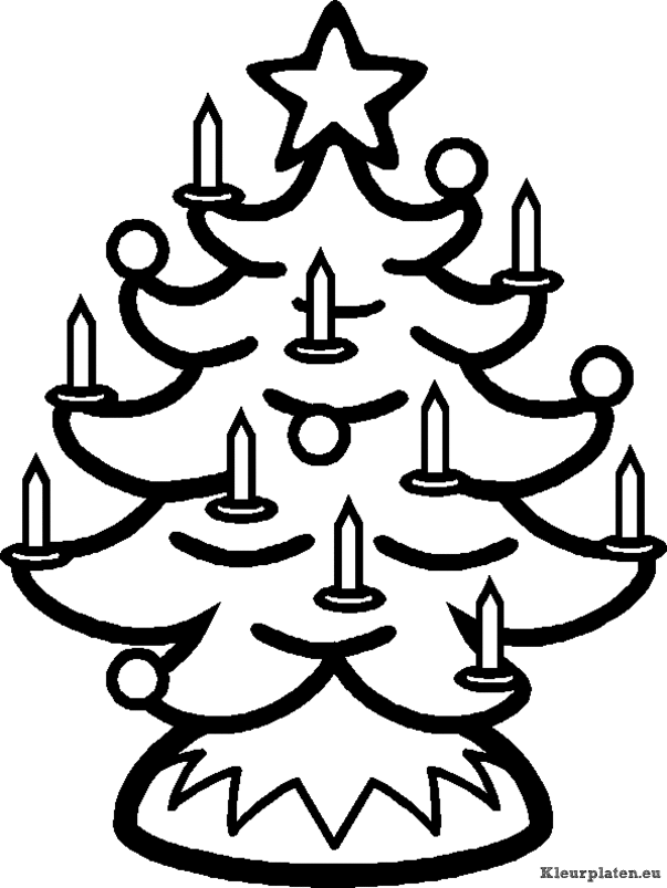 Kerstboom kleurplaten