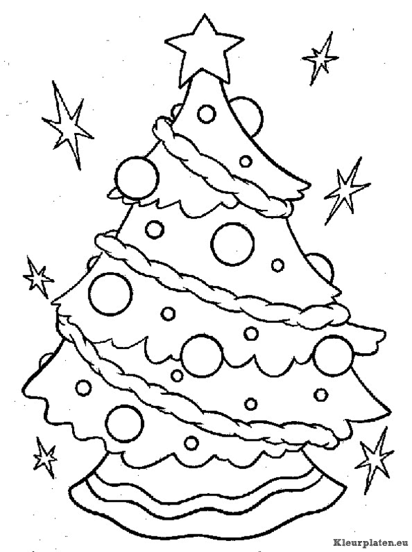 Kerstboom kleurplaat