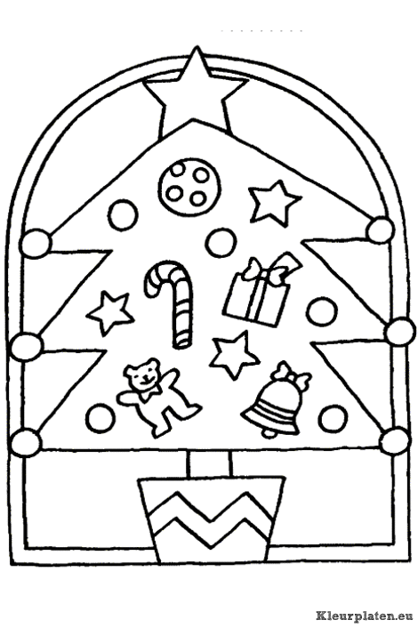 Kerstboom kleurplaten