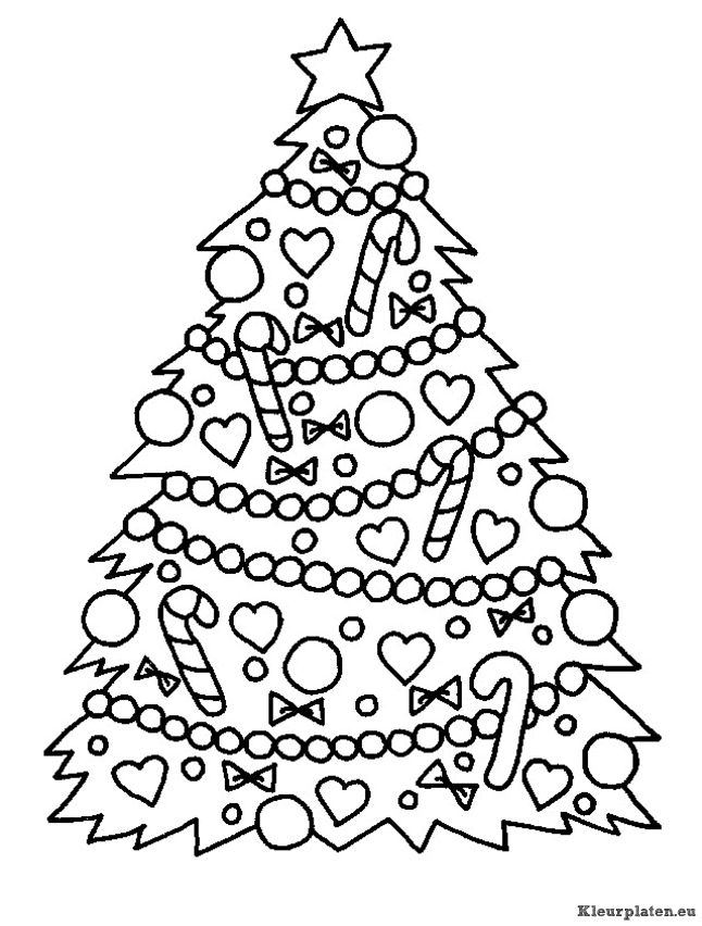 Kerstboom kleurplaten