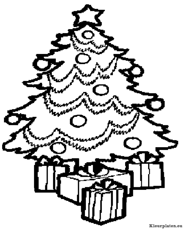 Kerstboom kleurplaten