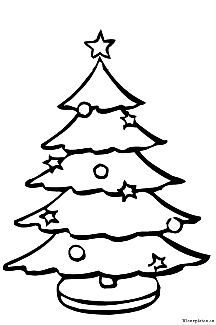 Kerstboom kleurplaten
